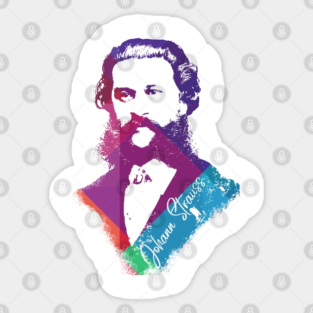 Johann Strauss Sticker by big_owl